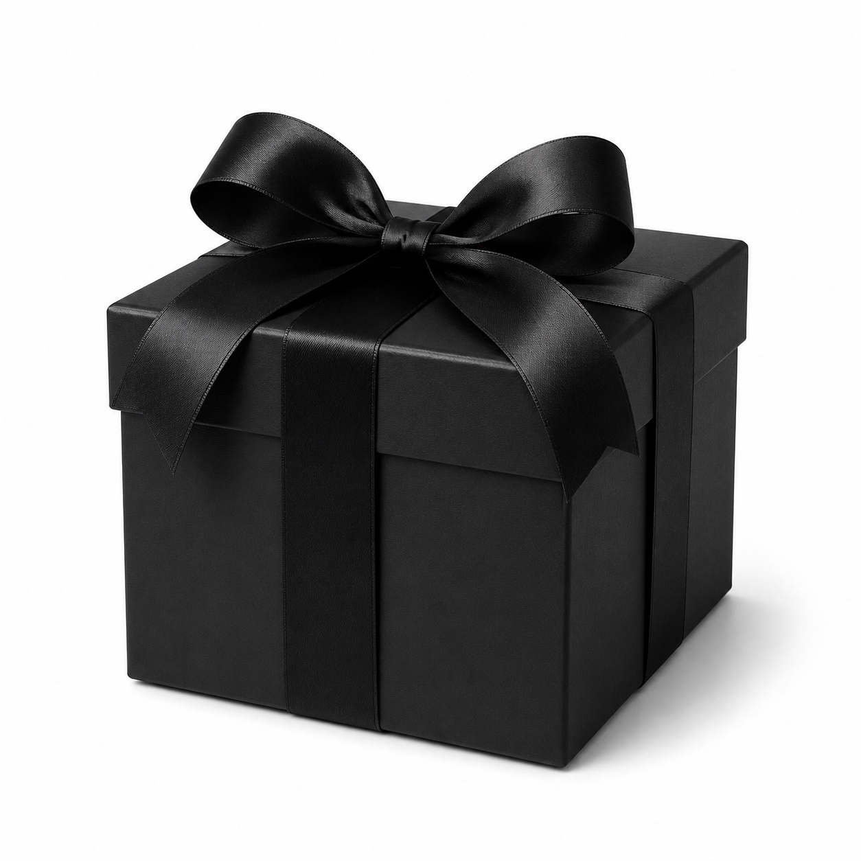 Elegant black mystery gift box
